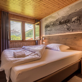 Doppelzimmer im Hotel Walser, Obergoms